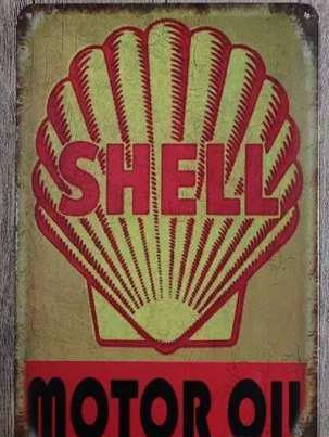 Plåtskylt Shell