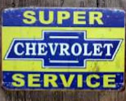 Plåtskylt Chevrolet Service