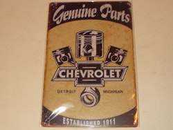 Plåtskylt Chevrolet genuine parts