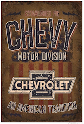 Plåtskylt Chevrolet motor division