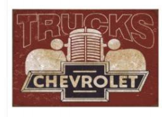 Plåtskylt Chevrolet Trucks