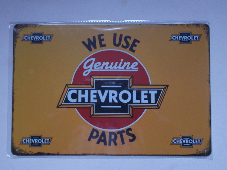 Plåtskylt Chevrolet genuine parts 2