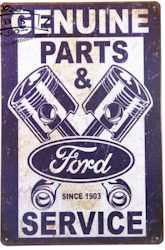 Plåtskylt Ford genuine parts