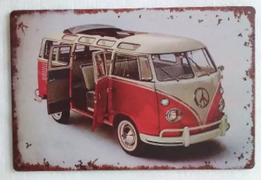 Plåtskylt VW Buss