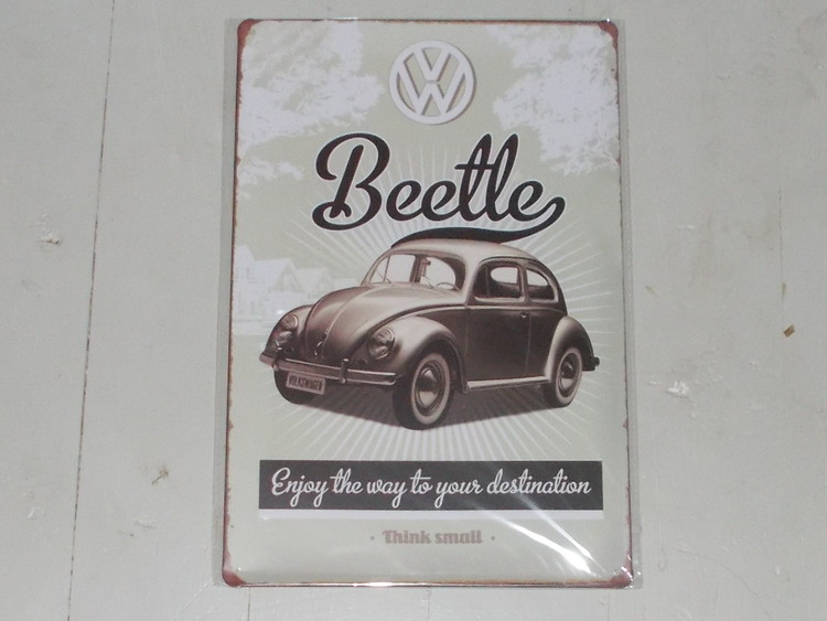 Plåtskylt VW Beetle
