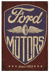 Plåtskylt Ford Motors