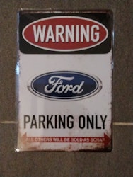 Plåtskylt Ford parking