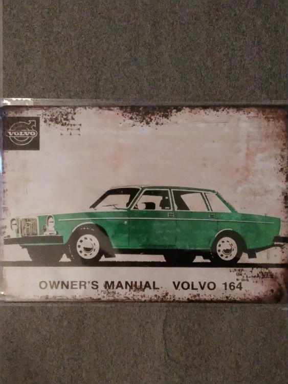 Plåtskylt Volvo 164