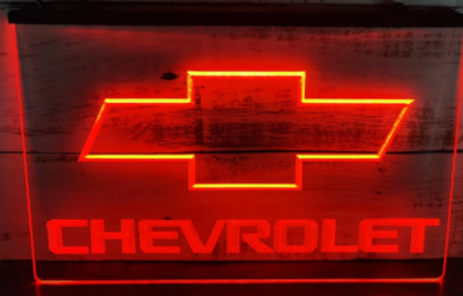 Led skylt Chevrolet Multi color 6 färger(fri frakt)