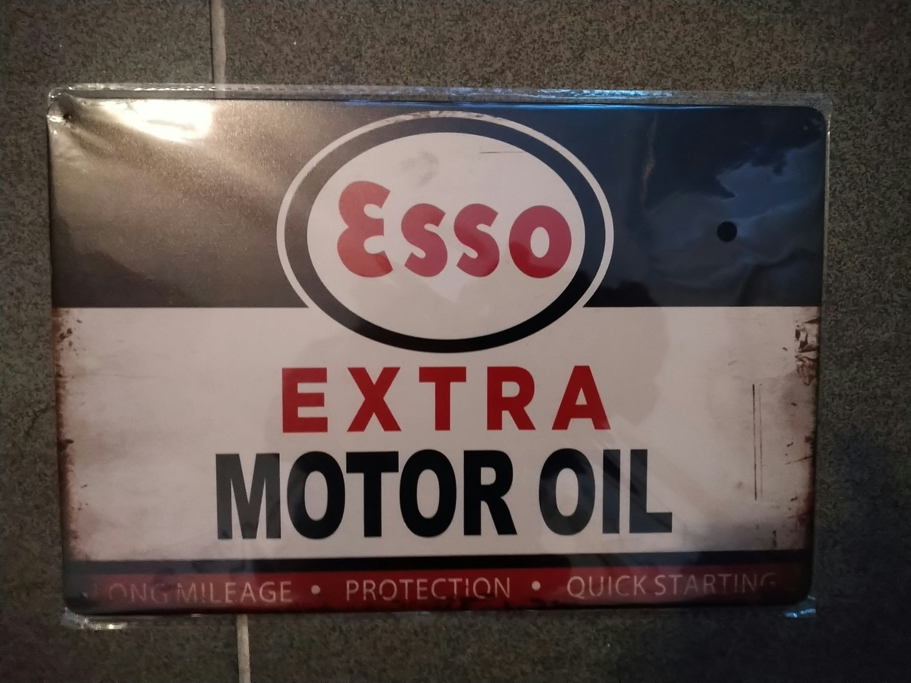 Plåtskylt Esso Extra