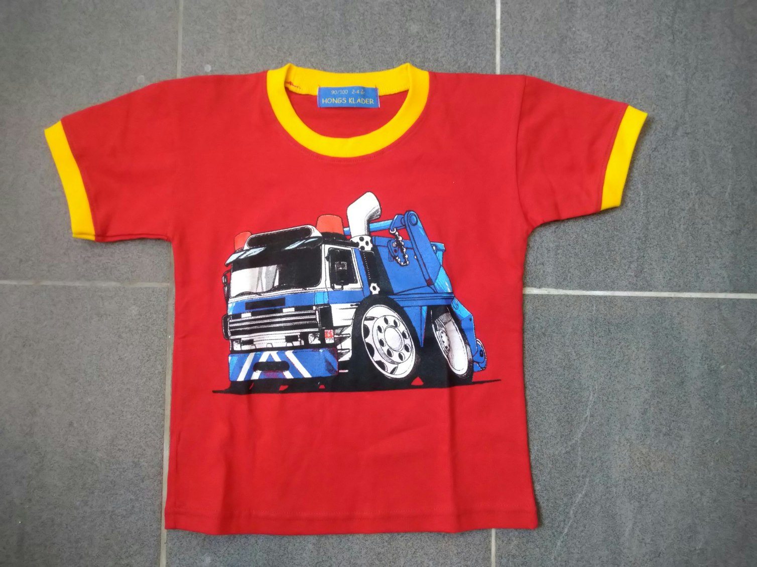 Containerbil T-shirt 1-2 år