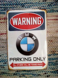 Plåtskylt BMW parking