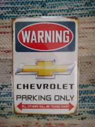 Plåtskylt Cheva parking
