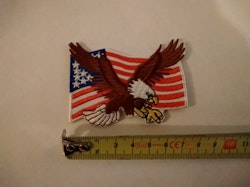 Tygmärke US Eagle Flag