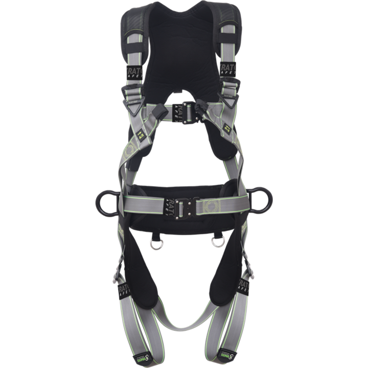 High comfortable full body harness FLY'IN 2 with work positioning belt 2 attachment points with 4 automatic buckles