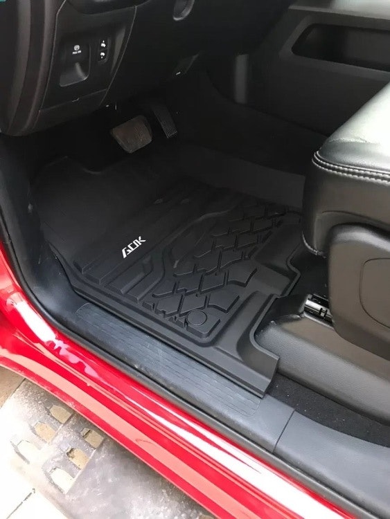 Torcia 3D-Gummi-Fußmatten (nur vorne), passend für Dodge Ram 1500  2019–2024, Allwetter-Auto-Fußmatten mit rutschfesten Spikes,  Automobil-Teppich für