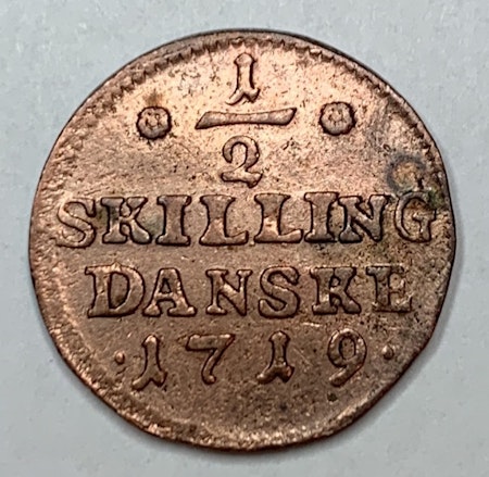 1719, Fredrik IV, 1/2 Skilling