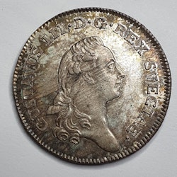 Gustav III 1/3 Riksdaler 1784