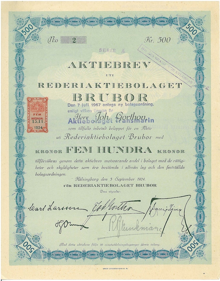 Rederi AB Brubor 1927
