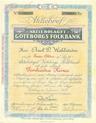Göteborgs Folkbank, AB, 500 kr