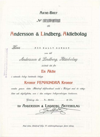 Andersson & Lindberg,  AB