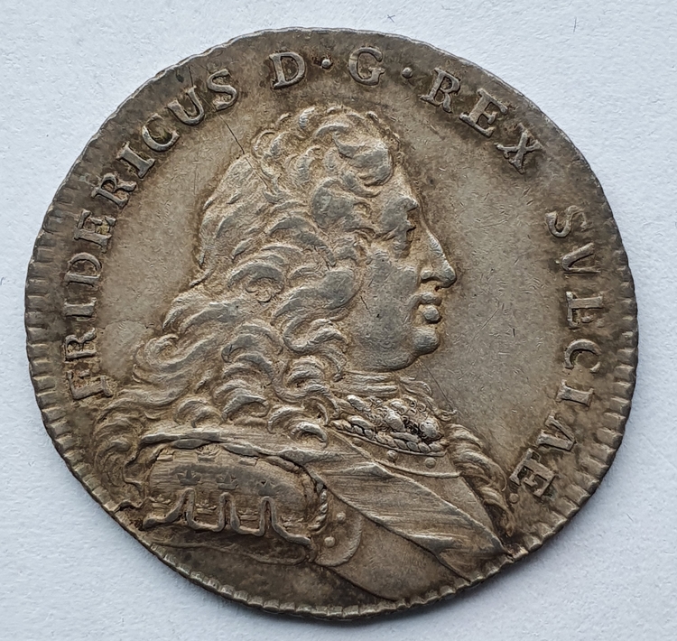 Fredrik I 1/4 Riksdaler 1750