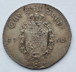 Fredrik I 1/4 Riksdaler 1750