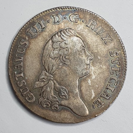 Gustav III 1/3 Riksdaler 1777