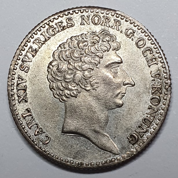 Karl XIV Johan 1/6 Riksdaler 1829