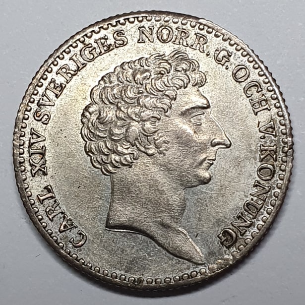 Karl XIV Johan 1/6 Riksdaler 1829