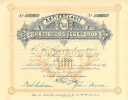 Brattefors Tegelbruk AB, 100 kr, 1898