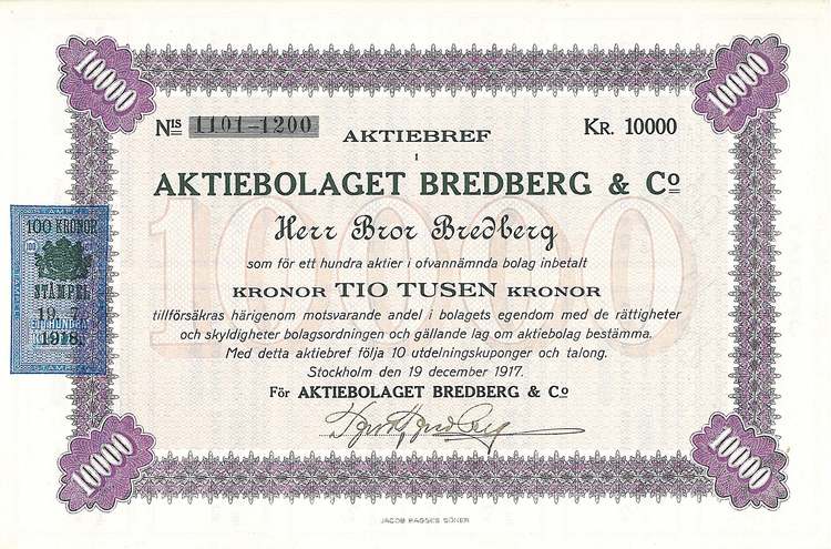 Bredberg & Co, AB