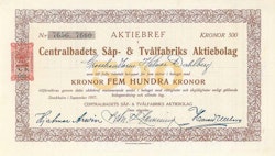 Centralbadets Såp- & Tvålfabriks AB, 1917