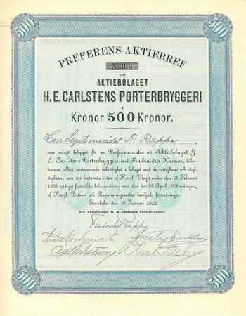 Carlstens Porterbryggeri AB H.E