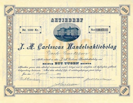 Carlssons Handels AB, J. A, 1911