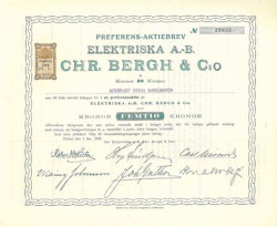 Elektriska AB Chr.Bergh & Co, 50 kr