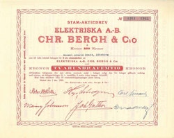 Elektriska AB Chr. Bergh & C:o, 50 kr