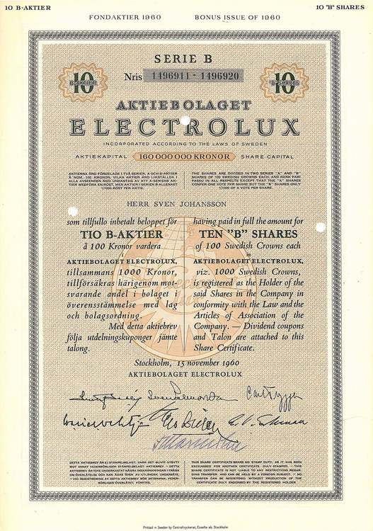 Electrolux, AB1960