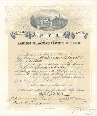 Halmstads Kallwattenkur Anstalts AB 1864