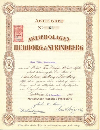 Hedborg & Strindberg, AB