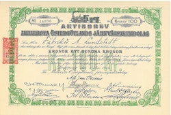 Mellersta Östergötlands Jernvägs AB, 100 kr, 1919