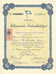 Mellansvenska Rederi AB, 100 kr, 1918