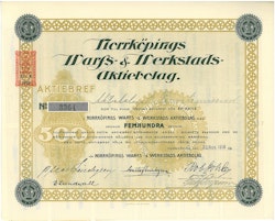 Norrköpings Warfs- & Werkstads AB, 500 kr, 1918