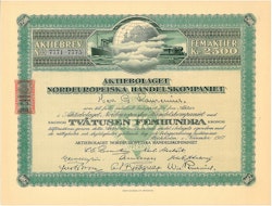Nordeuropeiska Handelskompaniet, AB, 2 500 kr, 1917