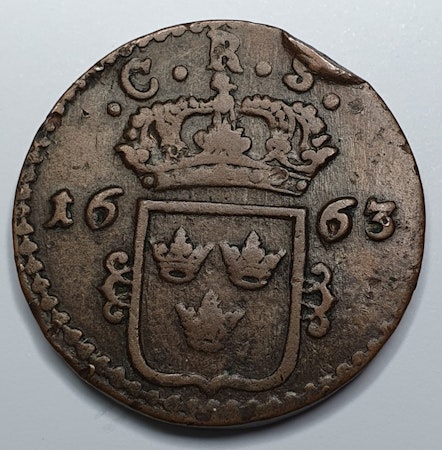 Karl XI 1 Öre KM 1663
