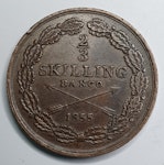 Oscar I, 2/3 Skilling Banco, 1855