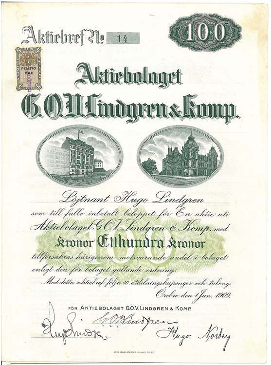 Lindgrens & Komp, AB G.O.D. 100 kr