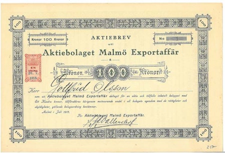 Malmö Exportaffär, AB