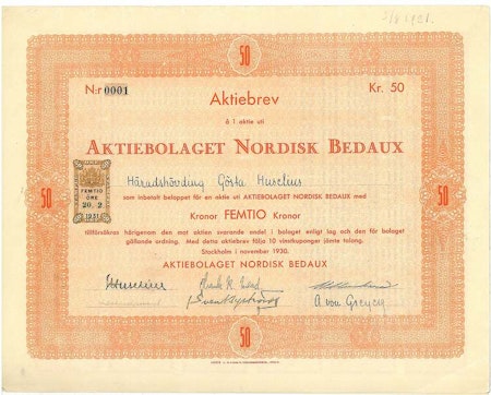 Nordisk Bedaux, AB