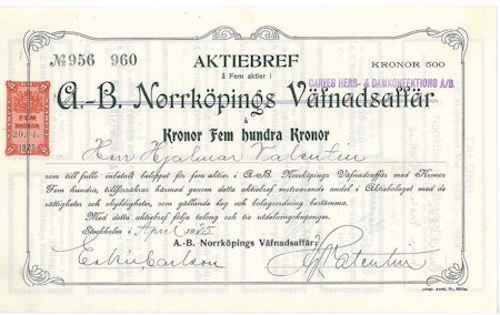 Norrköpings Väfnadsaffär, AB